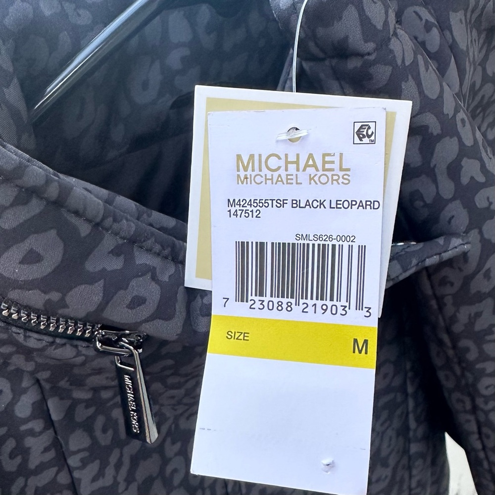 🌻Michael Kors leopard Jacket Water Resistant NWT - Picture 8 of 12